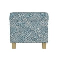 thumbnail image 4 of HomePop Square Storage Ottoman, Blue/Cream Modern Floral Print, 4 of 9