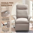 thumbnail image 6 of Convertible Power Recliner Chair, Accent Chair, Chaise Lounge, Pull Out Sofa Bed with Adjustable Electric Recliner for Living Room/Bedroom with Pocket, Comfy Reading Armchair, Easy Assembly, Brown, 6 of 10