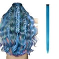 thumbnail image 1 of Clip In Hair Extension Colored Hair Extensions, Multi-colors Party Highlights Clip In Synthetic Hair, 1 of 2