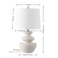 thumbnail image 3 of Safavieh Jorden 12" Modern Resin Table Lamp, White, Set of 2, 3 of 5