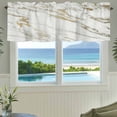 thumbnail image 3 of Golden Marble Farmhouse Short Window Curtain Valances, Abstract Modern Minimalist Art Rod Pocket Kitchen Valances for Living Room Bedroom Bathroom Cafe 42" x 12", 3 of 8