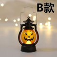 thumbnail image 1 of Linterna de vela de calabaza de Halloween, luces LED a pilas con aro para colgar, mini linternas decorativas con expresión para decoración de interiores, exteriores, patios, jardines, fiestas., 1 of 3