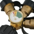 thumbnail image 5 of CPAN 3 Way Propane Splitter with Gauge and Shut-Off Valve 3 Y Propane Gas Splitter, 5 of 10