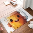 thumbnail image 2 of Non Slip Door Mat, Happy Beer Mug Illustration Fast Drying Bath Tub Mats, Absorbent Bathroom Rugs Entrance Welcome Mat, Bath MatS for Tub, Floor, Home, Kitchen, Hotel,16x24in, 2 of 6