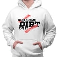 thumbnail image 2 of Rub Some Dirt on it Baseball Hoodie Sweatshirt Unisex 5X-Large White, 2 of 5