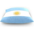 thumbnail image 4 of Argentina Flag Velvet Plush Throw Pillow Cushion Case Cover - 20" x 20" - Invisible Zipper Home Decor Floral for Couch Sofa No Pillow Insert, 4 of 5