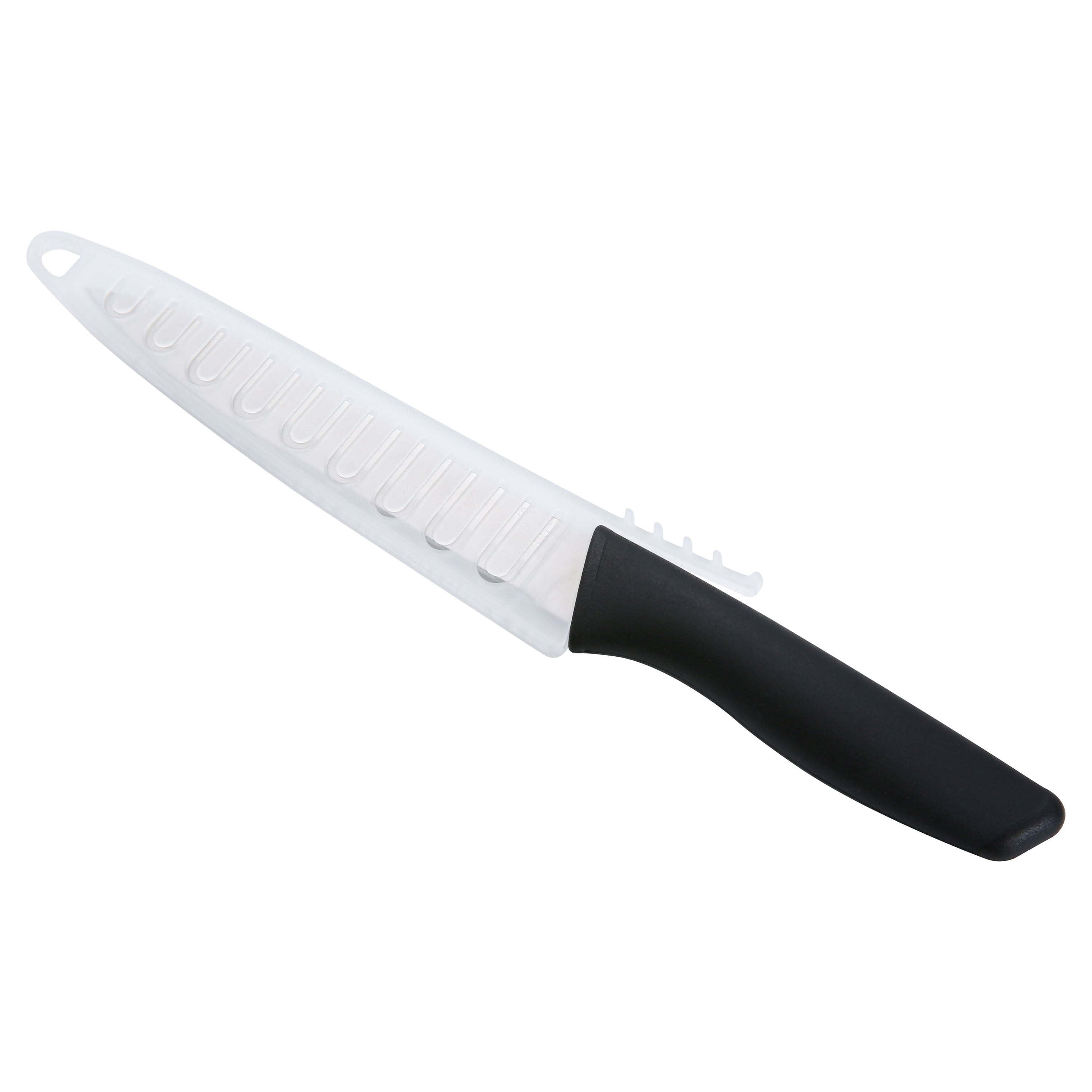 Mainstays 5" Stainless Steel Utility Knife with Soft Grip & Black Handles
