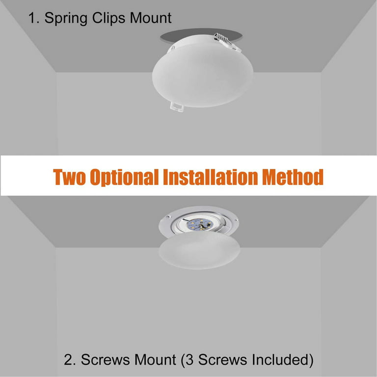 Flush Mount Interior RV LED Lights with Switch - 4.5 Inch Round - 4 Pack