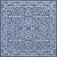 thumbnail image 3 of JONATHAN Y SANTA MONICA 5' Square Area Rug, Charleston Vintage Filigree Textured Weave - Navy/Gray, SMB106D-5SQ, 3 of 4
