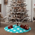 thumbnail image 4 of Fotbe Aqua And White Polka Dot Pattern Christmas Tree Skirt, Tree Skirts Plush Christmas Decorations, Christmas Tree Skirts Xmas Decorations Holiday Party Decor-36", 4 of 6