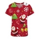 thumbnail image 4 of Pntutb, blusas con cuello en V y manga corta a la moda para mujer, blusa de bolsillo con estampado de uniforme de trabajo, tops Pntutb Pntutb-4226, 4 of 5