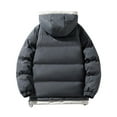 thumbnail image 2 of Bjutir Coats For Mens Padded Coat Winter Youth Short Thick Warm Casual Hooded Coat, 2 of 3