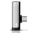 thumbnail image 1 of Yimiti High-Quality Type-C 2-In-1 Aluminum Alloy Audio Converter For Enhanced Gaming,Silver, 1 of 9