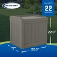 thumbnail image 3 of Suncast 22 Gal Outdoor Patio Small Deck Box w/ Storage Seat, Stone (4 Pack), 3 of 12