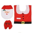 thumbnail image 1 of 3 fundas para asiento de inodoro de Papá Noel, funda para depósito de agua, decoración 3D para baño de Papá Noel para Navidad., 1 of 14