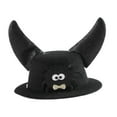 thumbnail image 3 of Gorro con cuernos para mascota de Halloween para perro y gato, decoración cómoda para fiestas, disfraz de Halloween para mascotas, fiestas temáticas Araña de pajarita negra, 3 of 8