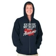 thumbnail image 4 of America Rocks Mount Rushmore USA Unisex Fleece Graphic Zip Up Hoodie Brisco Brands 2X, 4 of 6
