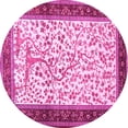 thumbnail image 1 of Ahgly Company Indoor Round Animal Pink Traditional Area Rugs, 7' Round, 1 of 4
