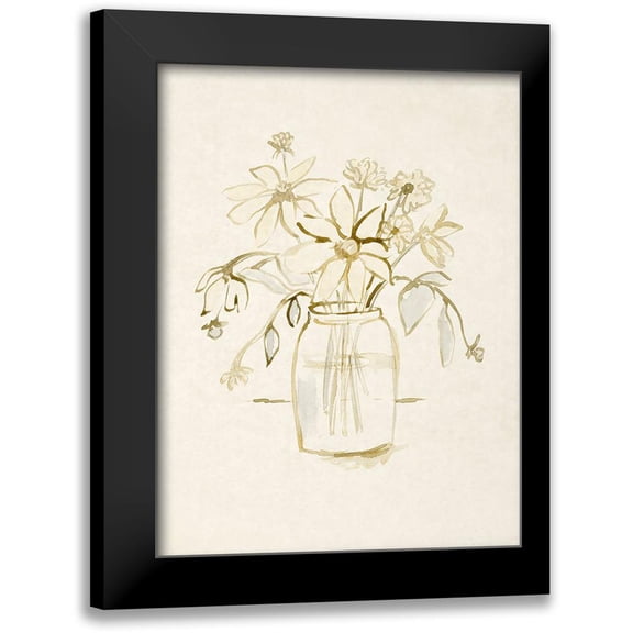 Barnes, Victoria 12x14 Black Modern Framed Museum Art Print Titled - Faded Flower Arrangment II