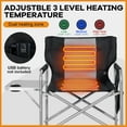 thumbnail image 4 of ABORON Oversized Directors Chair with Side Table, Heated Camping Chair Outdoor Portable Heating Folding Chair, Heavy Duty Camping Chair with Pocket for Lawn, Sports - 2Pack(Power Bank not Included), 4 of 8