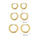 thumbnail image 5 of Pendientes circulares de acero inoxidable europeos y americanos, sencillos pendientes chapados en oro, joyería con hebilla para la oreja para hombres y mujeres, 5 of 5