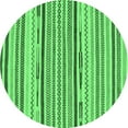 thumbnail image 1 of Ahgly Company Indoor Round Abstract Emerald Green Modern Area Rugs, 4' Round, 1 of 4