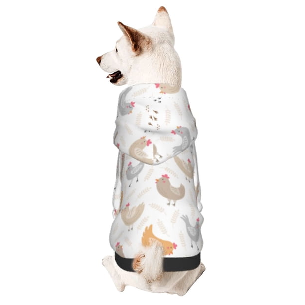 Balery Funny Chicken Sudadera con Capucha para Perros Pequeños – Ropa para Mascotas, Disfraz para Perros y Gatos, Ideal para Fiestas y Cosplay-X-Small