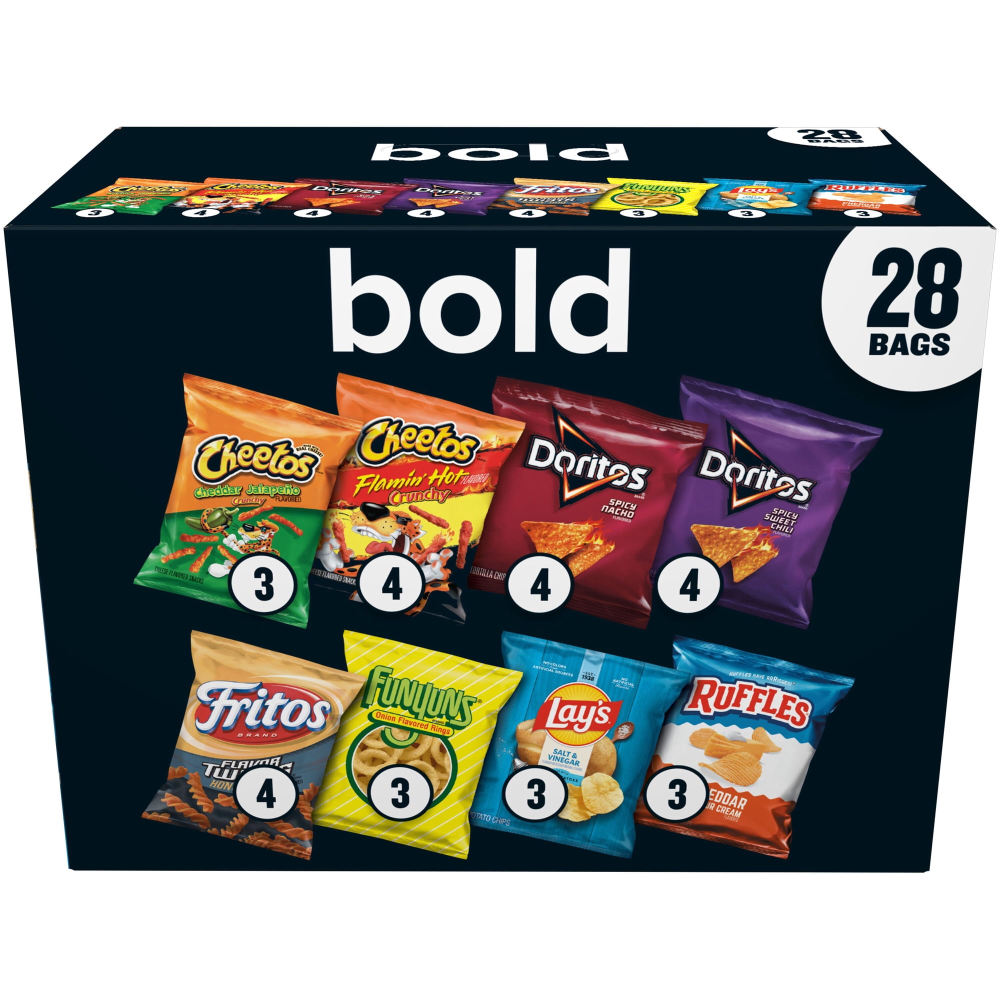 Frito Lay Snacks Bold Mix Variety pack, 28 pack