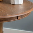 thumbnail image 4 of Linon Aspen Round Accent Table Pedestal Base 26.5" High in Natural Stained Wood, 4 of 9