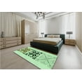 thumbnail image 4 of Ahgly Company Indoor Round Patterned Green Snake Green Area Rugs, 4' Round, 4 of 6