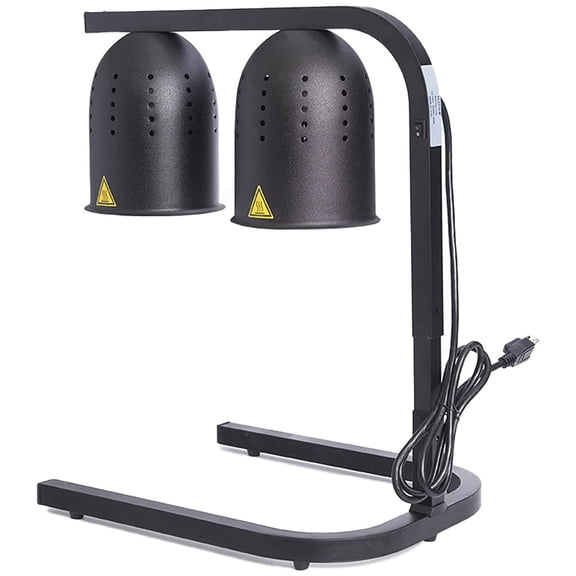 Sybo DL2112-B 1200 Watt Commercial Grade Dual Bulb Food Warmer Heat Lamp, Black