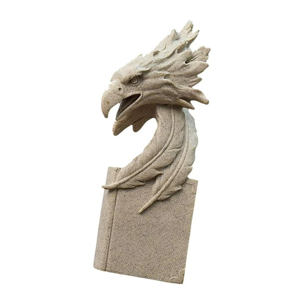 Estatua de águila y libro, adorno decorativo coleccionable, figura de mesa de arte, escultura de Animal para decoración del hogar, regalo de estanterí , BLESIY estatua de escultura de escritorio
