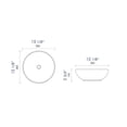 thumbnail image 5 of Pemberly Row White 15" Round Vessel Bowl Above Mount Ceramic Sink, 5 of 5