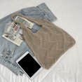 thumbnail image 4 of Bolso de hombro informal para mujer, bolso de ganchillo de gran capacidad, bolso de compras para mujer, 4 of 7