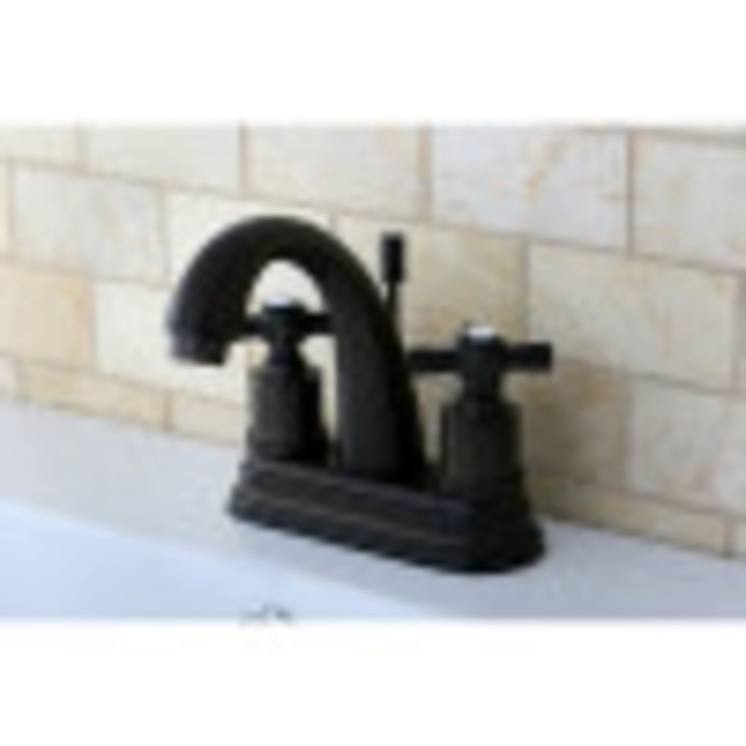 Kingston Brass KS8618ZX 4 in. Centerset Bathroom Faucet, Brushed Nickel