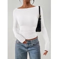 thumbnail image 3 of Remera PRETTYGARDEN Otoño 2025 con Laterales Fruncidos y Cuello Barco Talle S, 3 of 9
