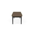 thumbnail image 5 of Lenox Steel Reception Waiting Room Healthcare 3-Seat Bench / Black Steel / Brown, 5 of 5