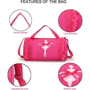 BTEPSGA Pink Cute Ballet Dance Backpack Tutu Dress Dance Bag Dance Bag Waterproof Small Duffle Bag Ballet Bags Gym Bag