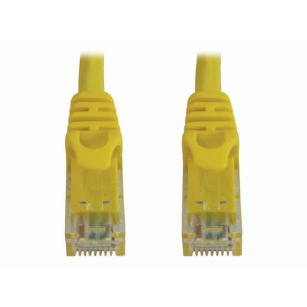 Eaton Tripp Lite Series Cat6a 10G Snagless Molded UTP Ethernet Cable RJ45 M/M PoE Yellow 25 ft. 7.6 m