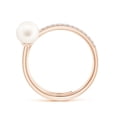 thumbnail image 2 of ANGARA Freshwater Cultured Pearl Spiral Wrap Ring in 14K Rose Gold for Women | June Birthstone, Birthday, Anniversary, Jewelry Gift for Women | Pearl Ring, 2 of 8