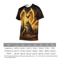 thumbnail image 3 of LAOLIUSN Men's Bald Eagle Wolf Graphic T-Shirt, Lightning 3D Print Short Sleeve Crewneck Tees, 3 of 7