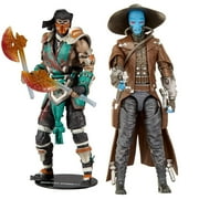 Toys Mortal Kombat Sub Zero Bloody Frozen Over Skin 7 Action Figure + The Black Series Cad Bane Toy 6-Inch Scale The Clone Wars Collectible Action Figure, Pack of 2