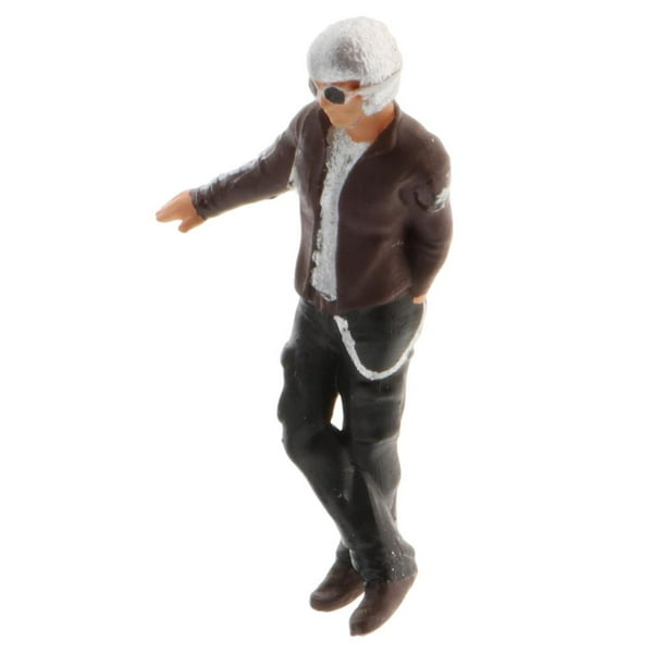 Figura de resina en miniatura estándar 1/64, figura de persona pequeña, mujer, hombre, juguetes, diseño Hombre moreno