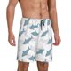 thumbnail image 2 of Balery Cute Shark Pantalones cortos de pijama de punto de algodón para hombre con cinturilla y bolsillos-XX-Large, 2 of 6