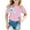 Pink, variant on MIXUE Toddler Girls Tops & T-Shirts Fashion Casual Easter Bunny Print Round Neck Loose Short Sleeve Pullover Tshirts Outwear,Pink,3-4 Years