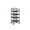 Rustic Brown and Ink Black, variant on LEDREM 5-Tier Rolling Kitchen Cart with Pull-Out Baskets, Utility Storage Cart with Wheels & Handle, for Snacks, 37.4 x 15.8 x 12.5 Inches, Rustic Brown and Ink Black