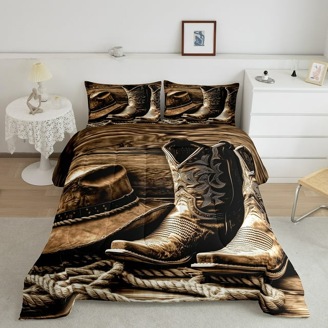 Erosebridal Ensemble de Literie d'Hiver Neige pour Lit Simple, Couette de Rue, Décor de Branche d'Arbre, Réversible 2 Pcs