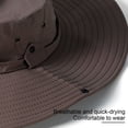 thumbnail image 7 of bestolf Bucket Hat Extra Large Brim Adjustable Fit Fisherman Hat Windproof Buckle Foldable Travel UV Blocking Hat (Gray ), 7 of 7