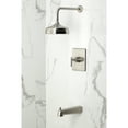 thumbnail image 2 of Kingston Brass KB6348CML Manhattan Single-Handle Pressure Balanced Tub and Shower Faucet, Brushed Nickel, 2 of 7