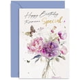 thumbnail image 1 of Tarjeta de cumpleaños con diseño de ramo de cumpleaños de una empresa inglesa antigua, 1 of 7